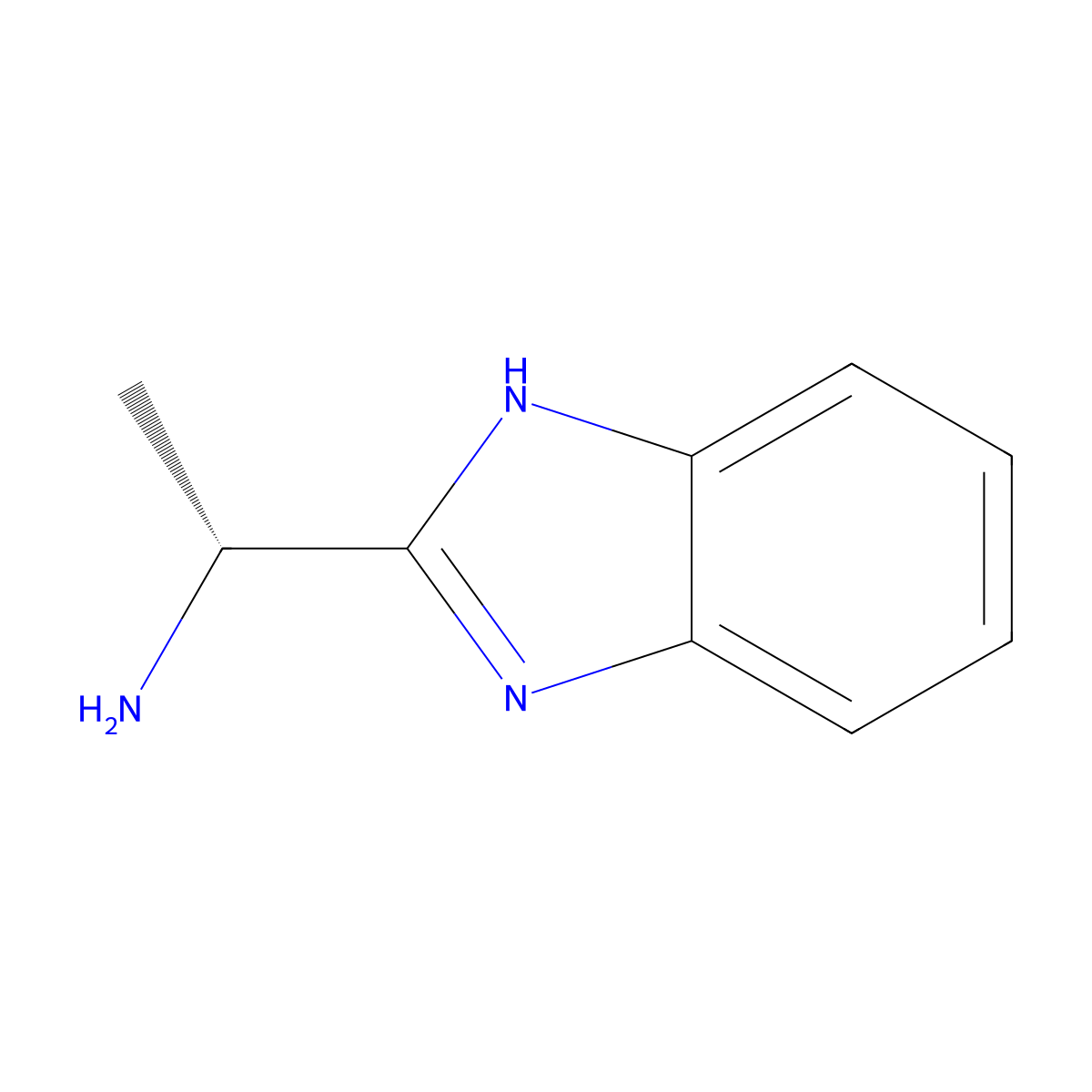 (R)-1-(1H-Benzo[d]imidazol-2-yl)ethan-1-amine molecular structure, CAS 163959-79-3