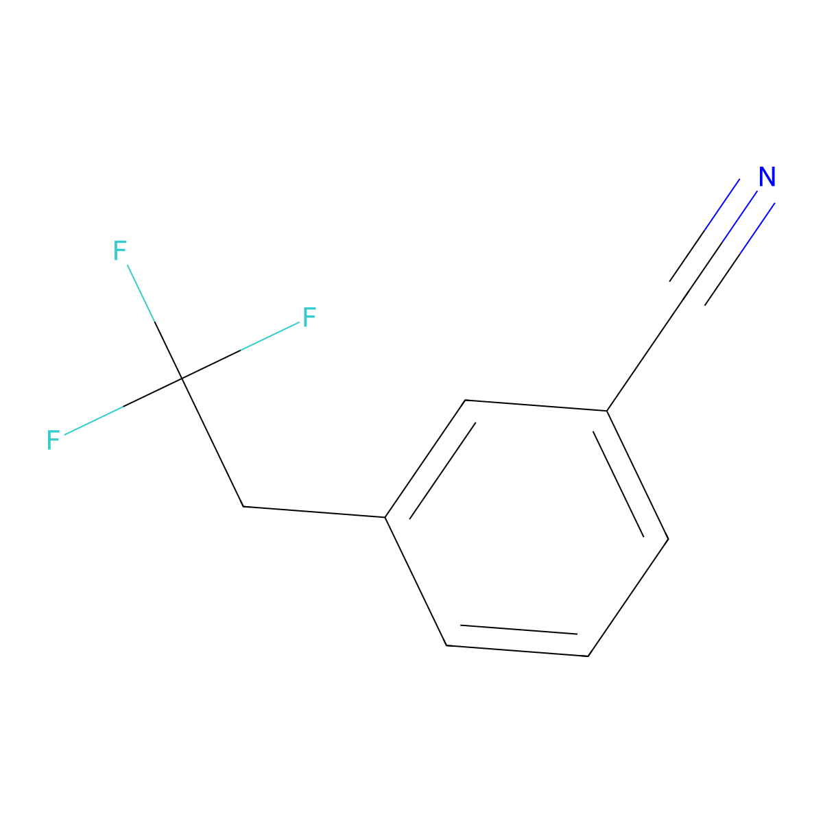 3-(2,2,2-Trifluoroethyl)benzonitrile molecular structure, CAS 163975-04-0