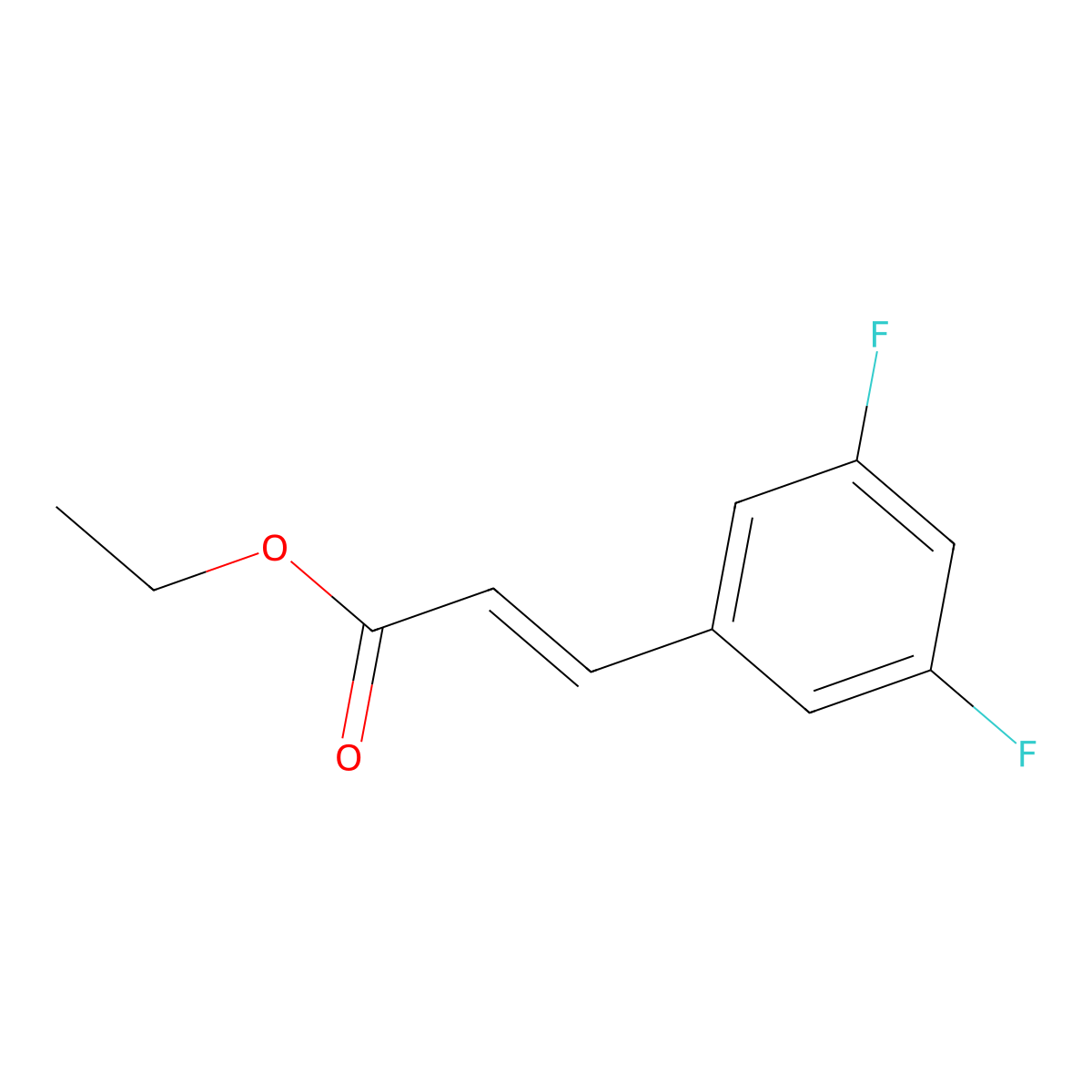 Ethyl 3-(3,5-difluorophenyl)acrylate molecular structure, CAS 163978-50-5