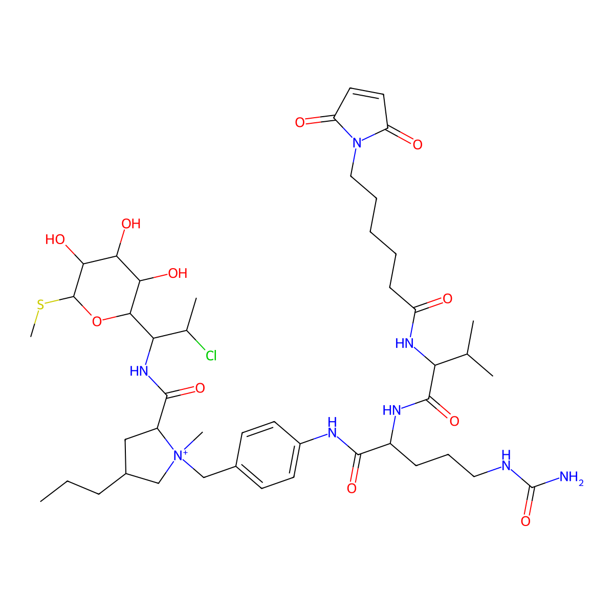 MC-Val-Cit-PAB-clindamycin molecular structure, CAS 1639793-13-7
