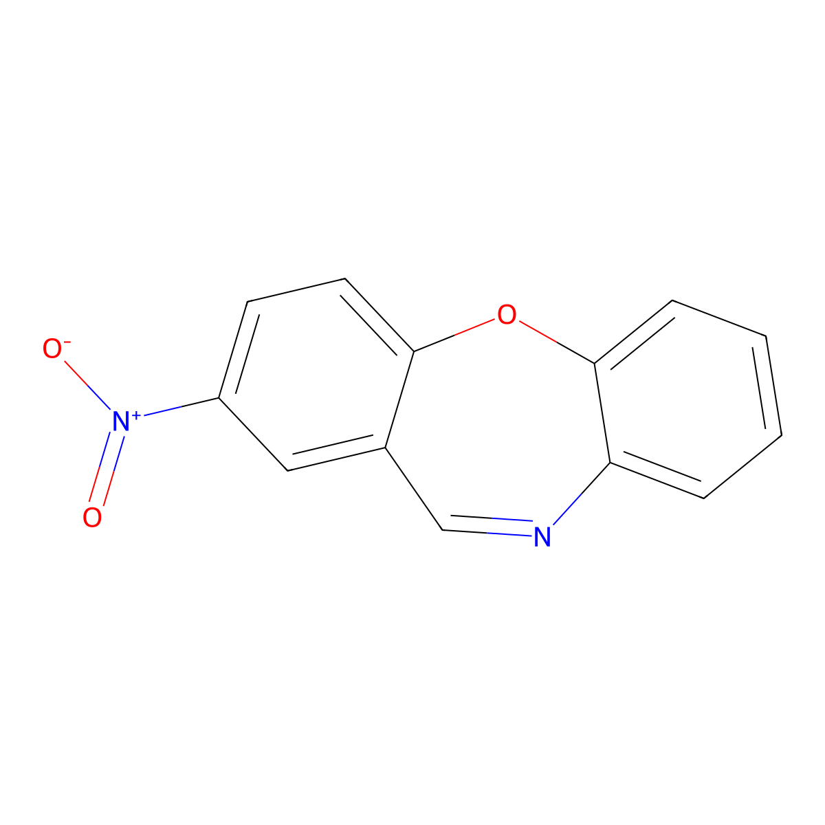 8-Nitrobenzo[b][1,4]benzoxazepine molecular structure, CAS 16398-29-1