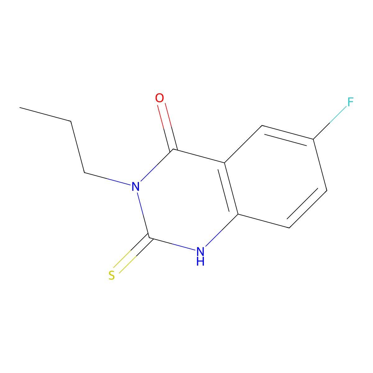 6-fluoro-3-propyl-2-thioxo-2,3-dihydroquinazolin-4(1H)-one molecular structure, CAS 1639818-37-3