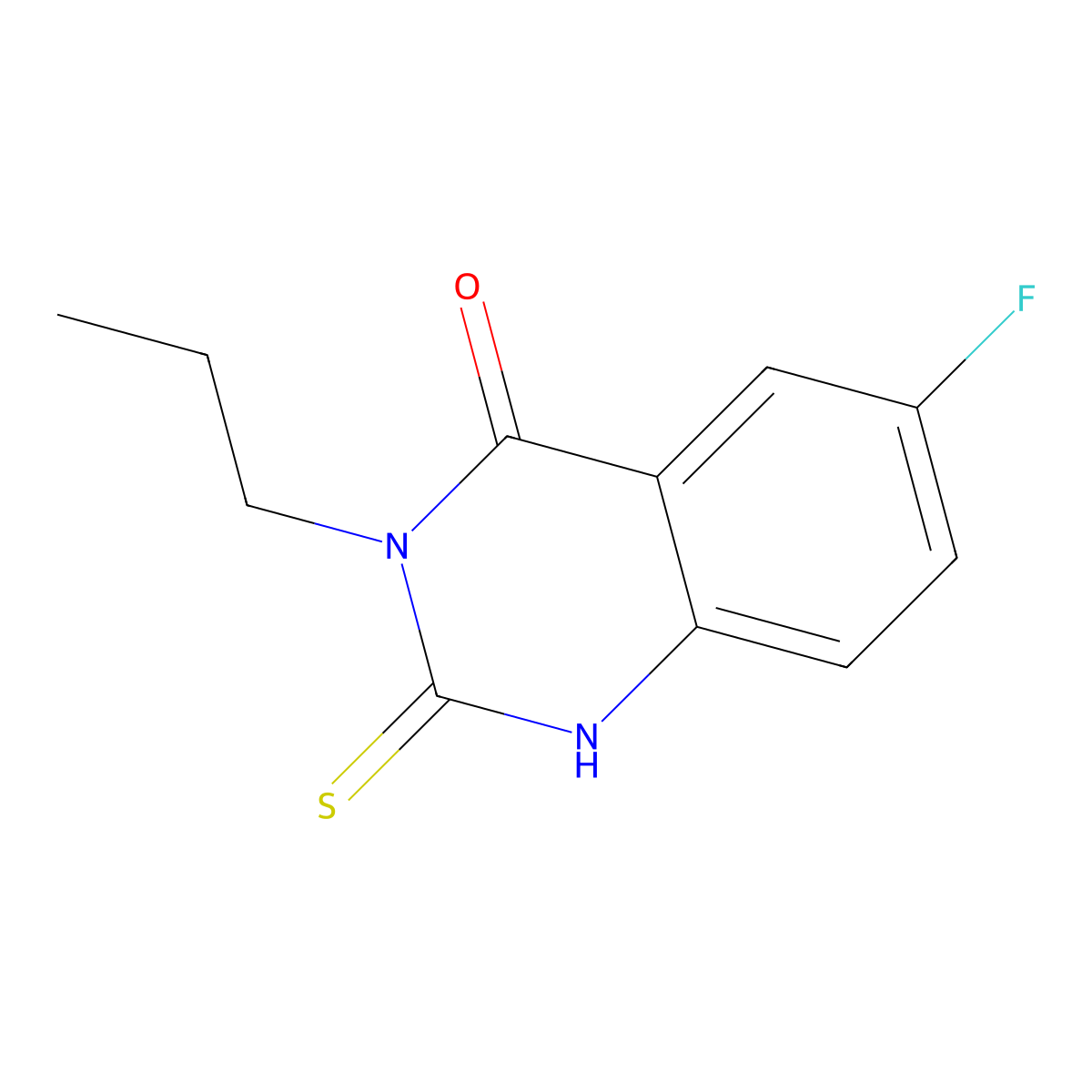 6-fluoro-3-propyl-2-thioxo-2,3-dihydroquinazolin-4(1H)-one molecular structure, CAS 1639818-37-3