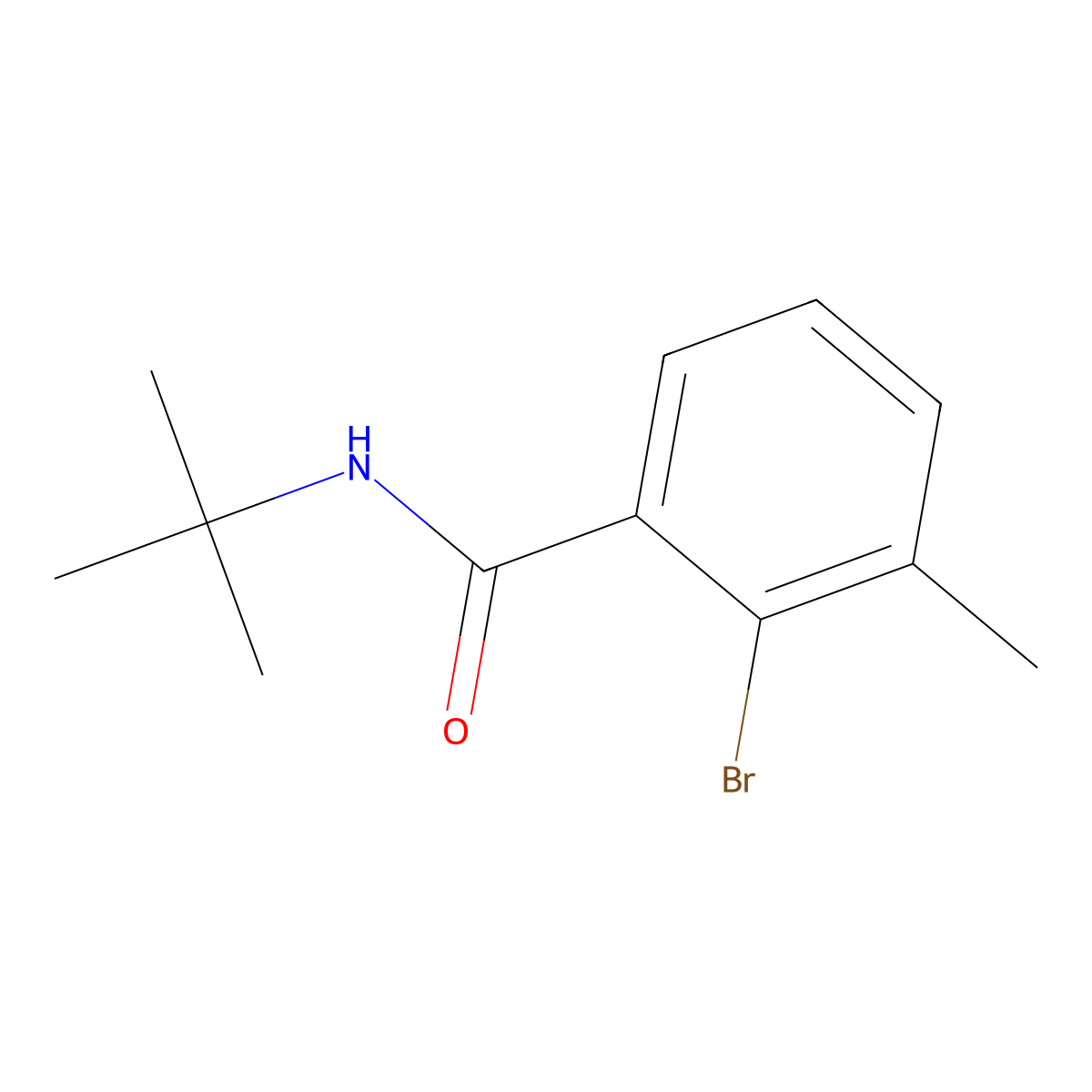 2-Bromo-N-(1,1-dimethylethyl)-3-methylbenzamide molecular structure, CAS 1639842-50-4