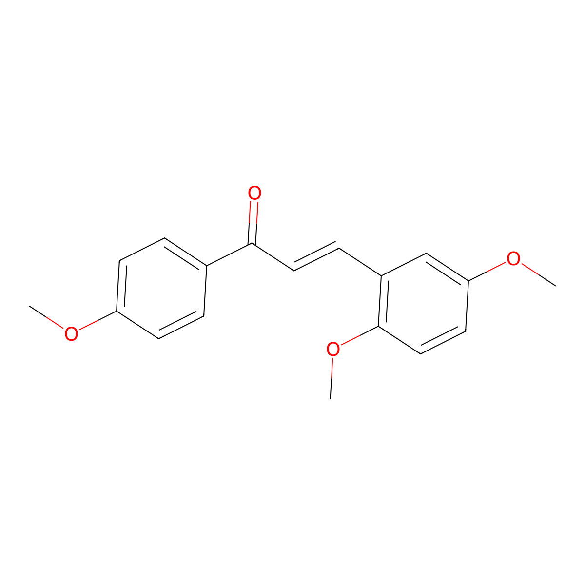 (2E)-3-(2,5-dimethoxyphenyl)-1-(4-methoxyphenyl)prop-2-en-1-one molecular structure, CAS 1639856-62-4