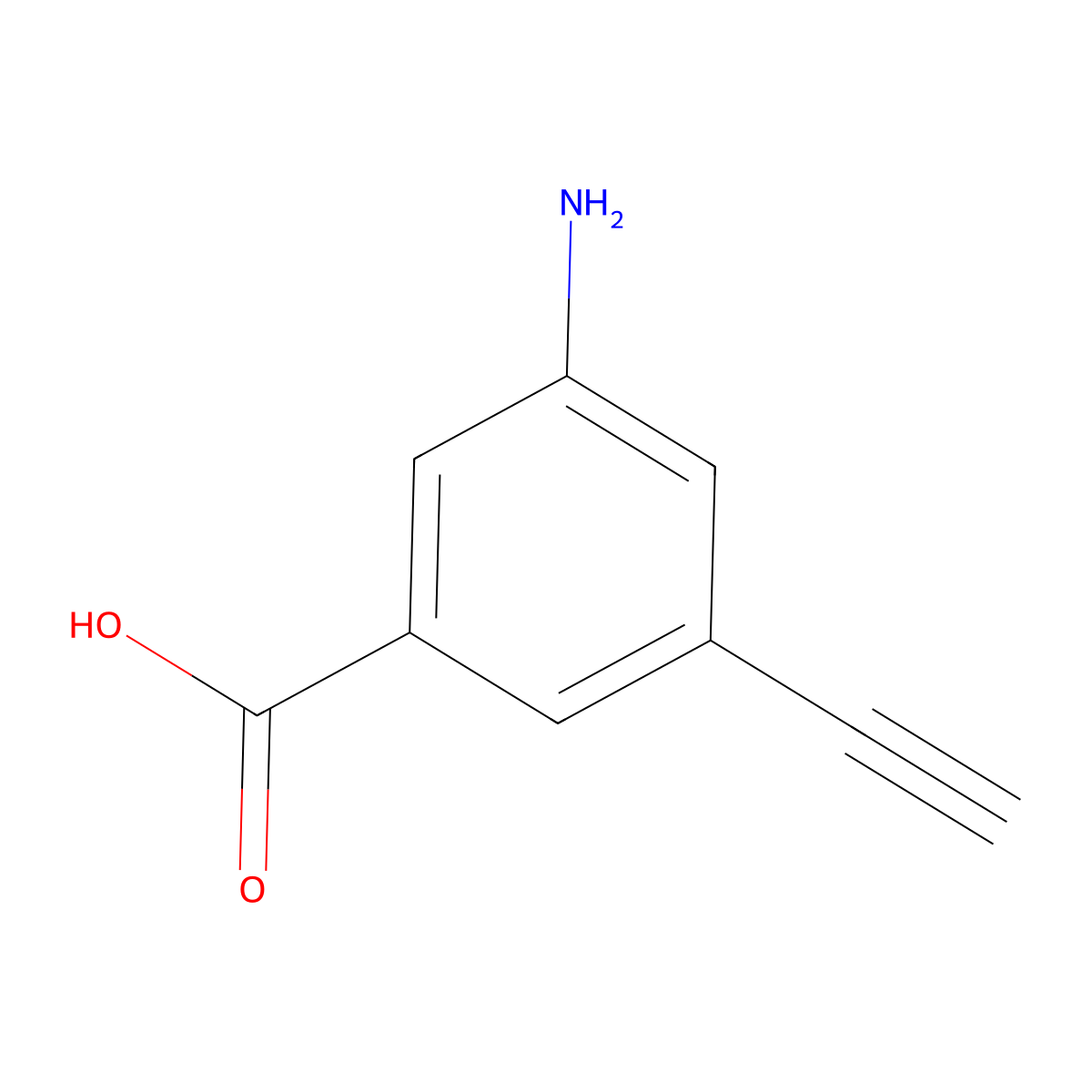 3-Amino-5-ethynylbenzoic acid molecular structure, CAS 1639866-72-0