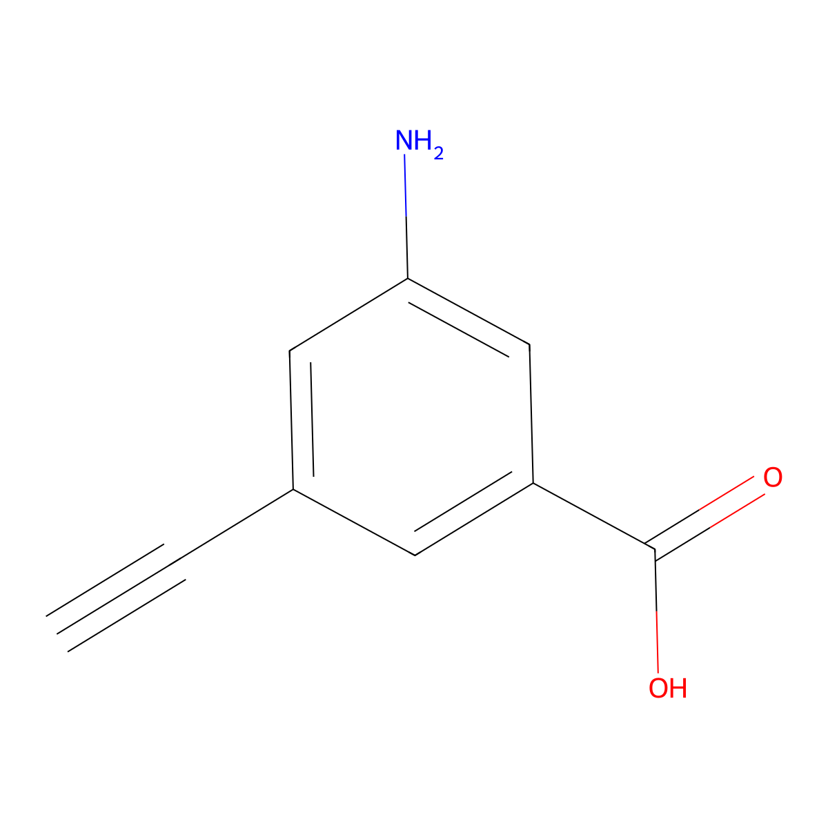 3-Amino-5-ethynylbenzoic acid molecular structure, CAS 1639866-72-0