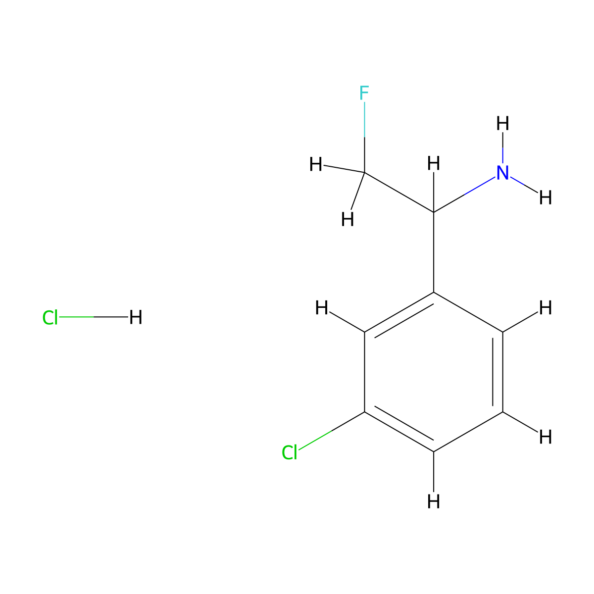 1-(3-Chlorophenyl)-2-Fluoroethanamine hydrochloride molecular structure, CAS 1639867-83-6