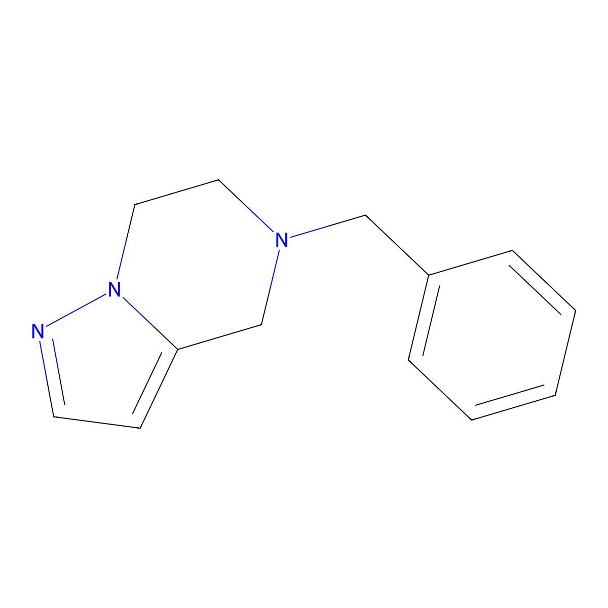 5-Benzyl-4,5,6,7-tetrahydropyrazolo[1,5-a]pyrazine molecular structure, CAS 1639881-08-5