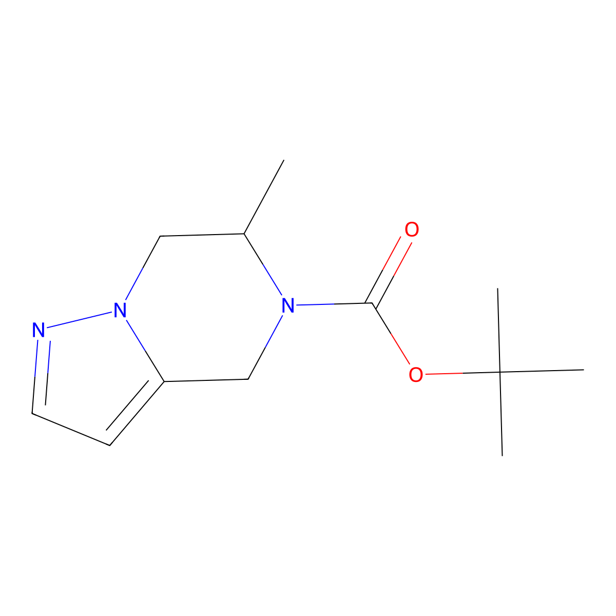 (R)-tert-Butyl 6-methyl-6,7-dihydropyrazolo[1,5-a]pyrazine-5(4H)-carboxylate molecular structure, CAS 1639881-13-2