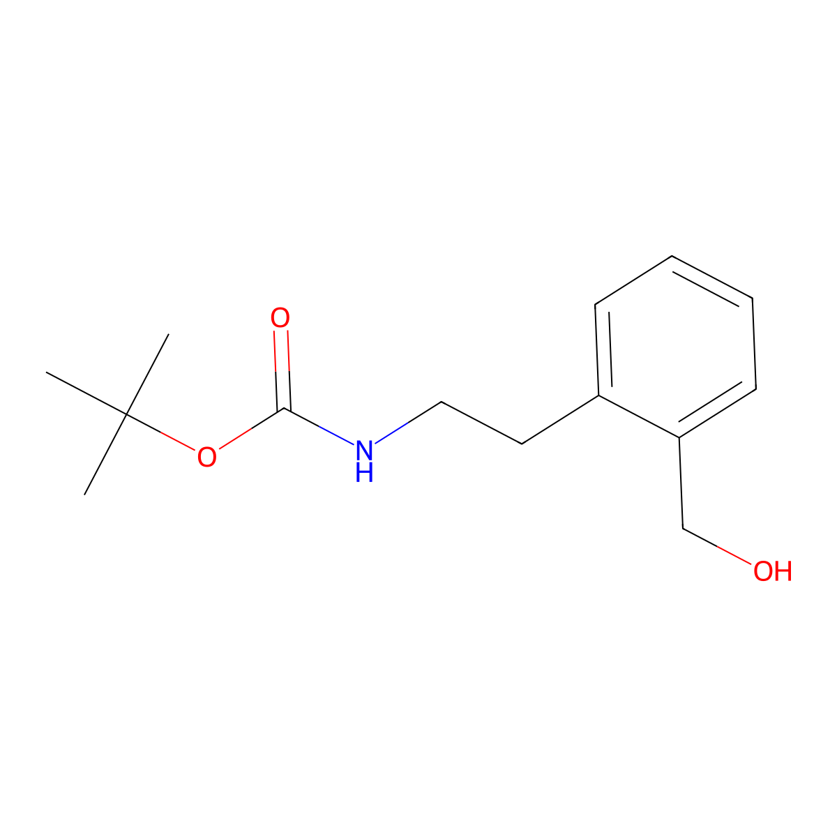 tert-Butyl 2-(hydroxymethyl)phenethylcarbamate molecular structure, CAS 1639885-09-8
