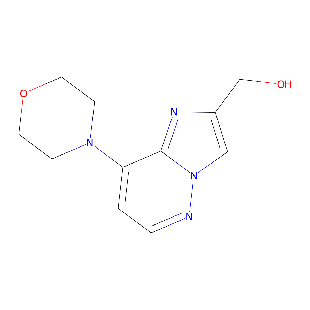 (8-Morpholinoimidazo[1,2-b]pyridazin-2-yl)methanol molecular structure, CAS 1639891-86-3
