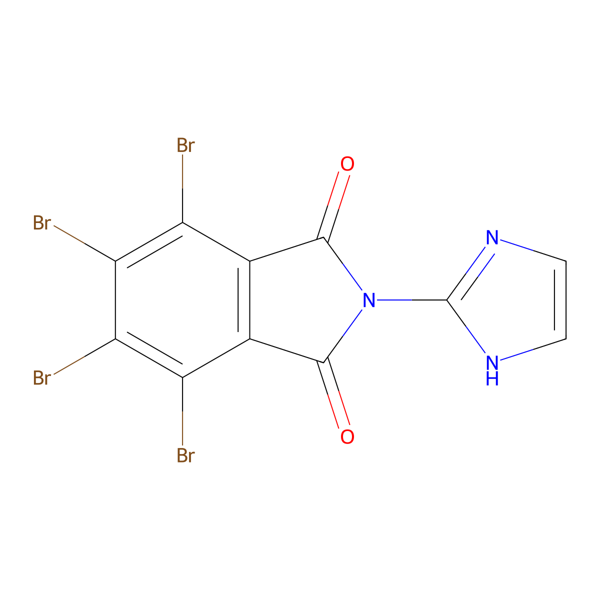 4,5,6,7-tetrabromo-2-(1H-imidazol-2-yl)isoindole-1,3-dione molecular structure, CAS 1639895-85-4
