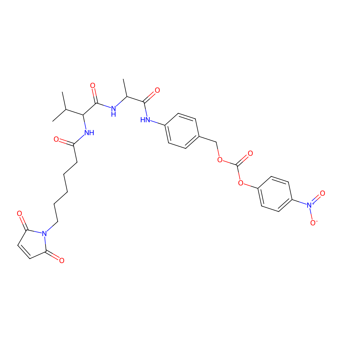 MC-Val-Ala-PAB-PNP molecular structure, CAS 1639939-40-4