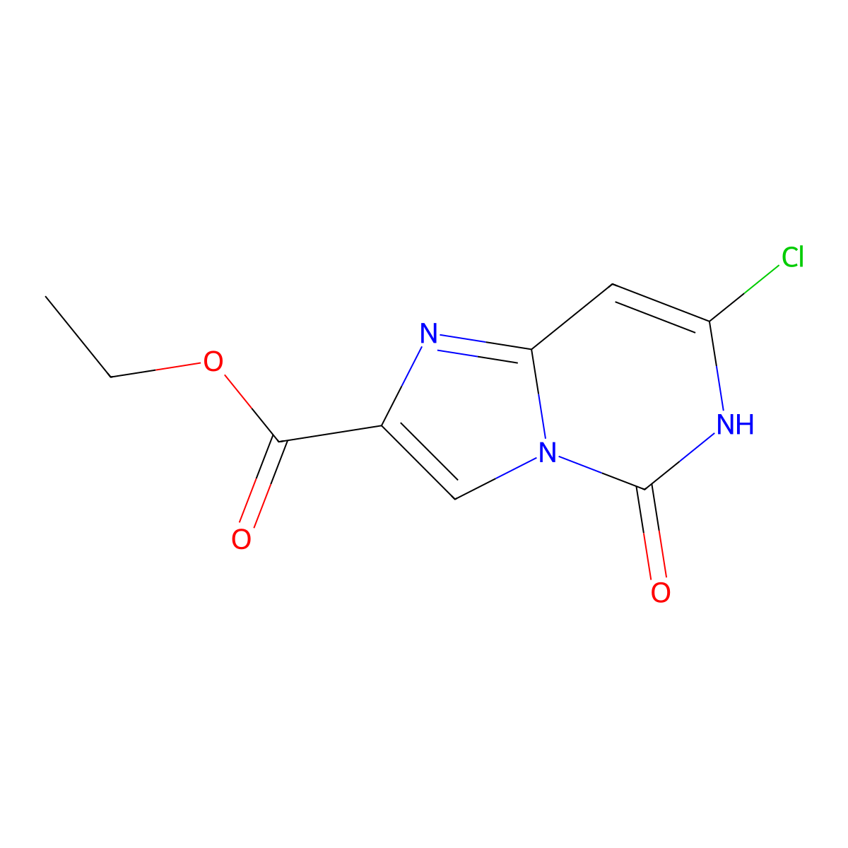 Ethyl 7-chloro-5-hydroxyimidazo[1,2-c]pyrimidine-2-carboxylate molecular structure, CAS 1639974-70-1