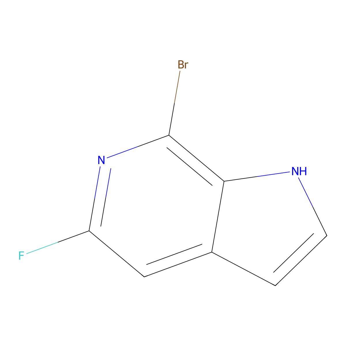 7-Bromo-5-fluoro-1H-pyrrolo[2,3-c]pyridine molecular structure, CAS 1639977-12-0