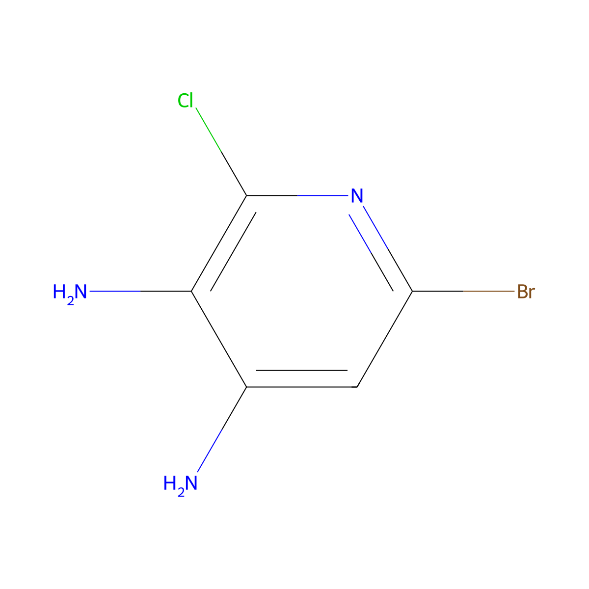 6-Bromo-2-chloropyridine-3,4-diamine molecular structure, CAS 1639978-21-4