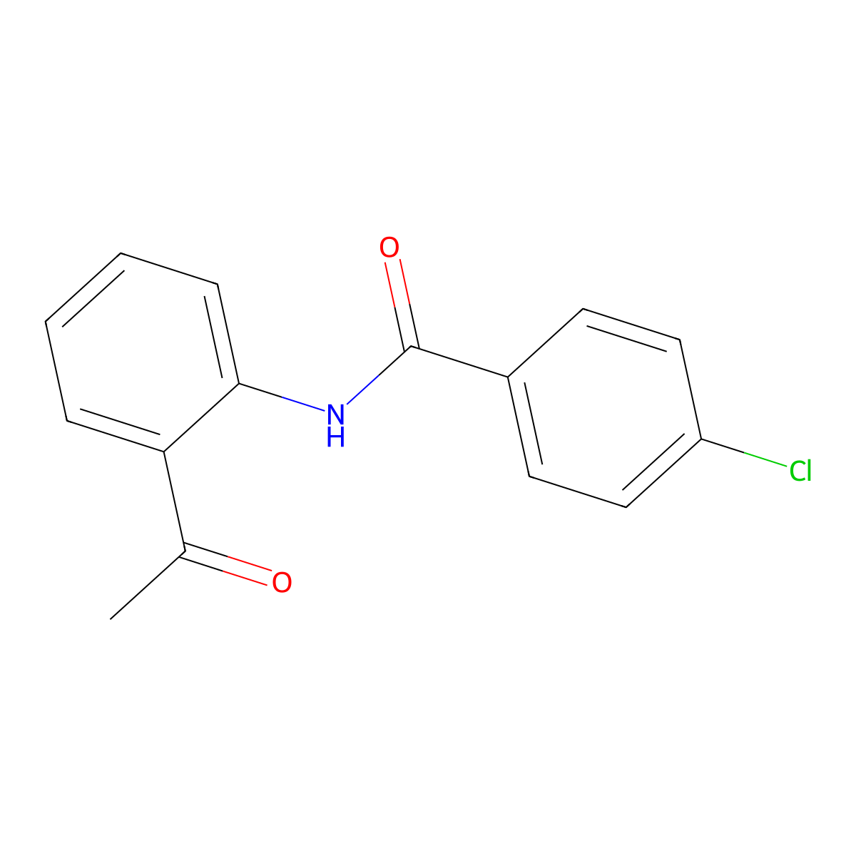 Benzamide, N-(2-acetylphenyl)-4-chloro- molecular structure, CAS 1640-44-4