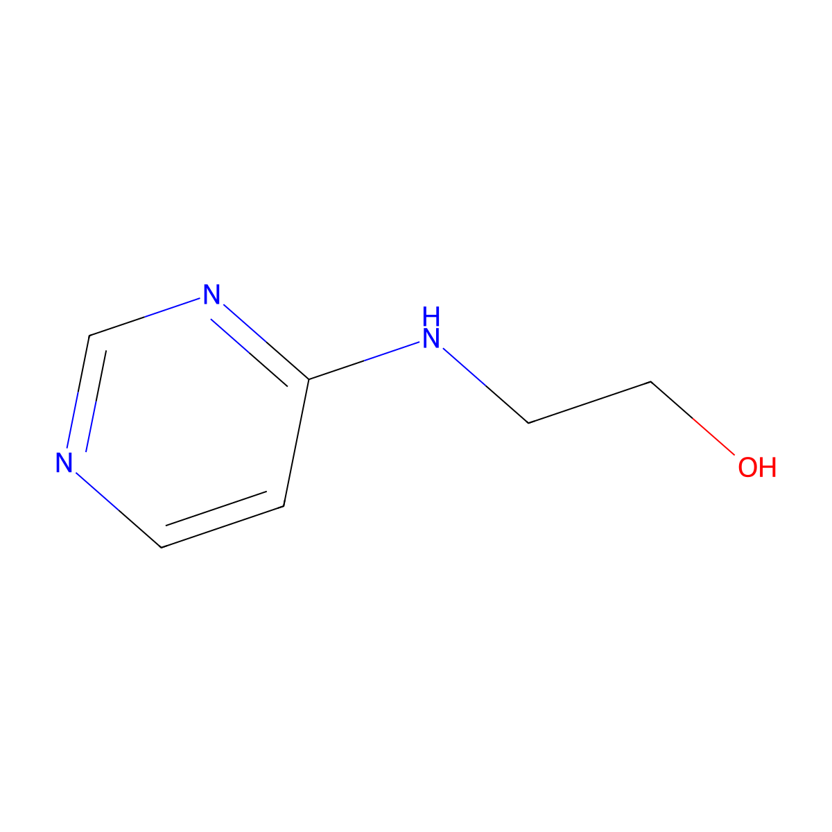 2-(Pyrimidin-4-ylamino)ethanol molecular structure, CAS 1640-87-5