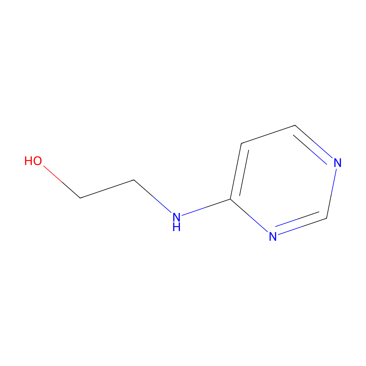 2-(Pyrimidin-4-ylamino)ethanol molecular structure, CAS 1640-87-5