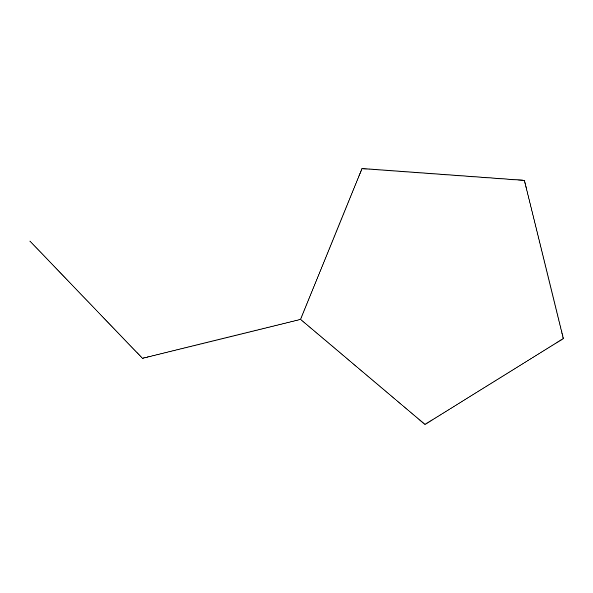 Ethylcyclopentane molecular structure, CAS 1640-89-7