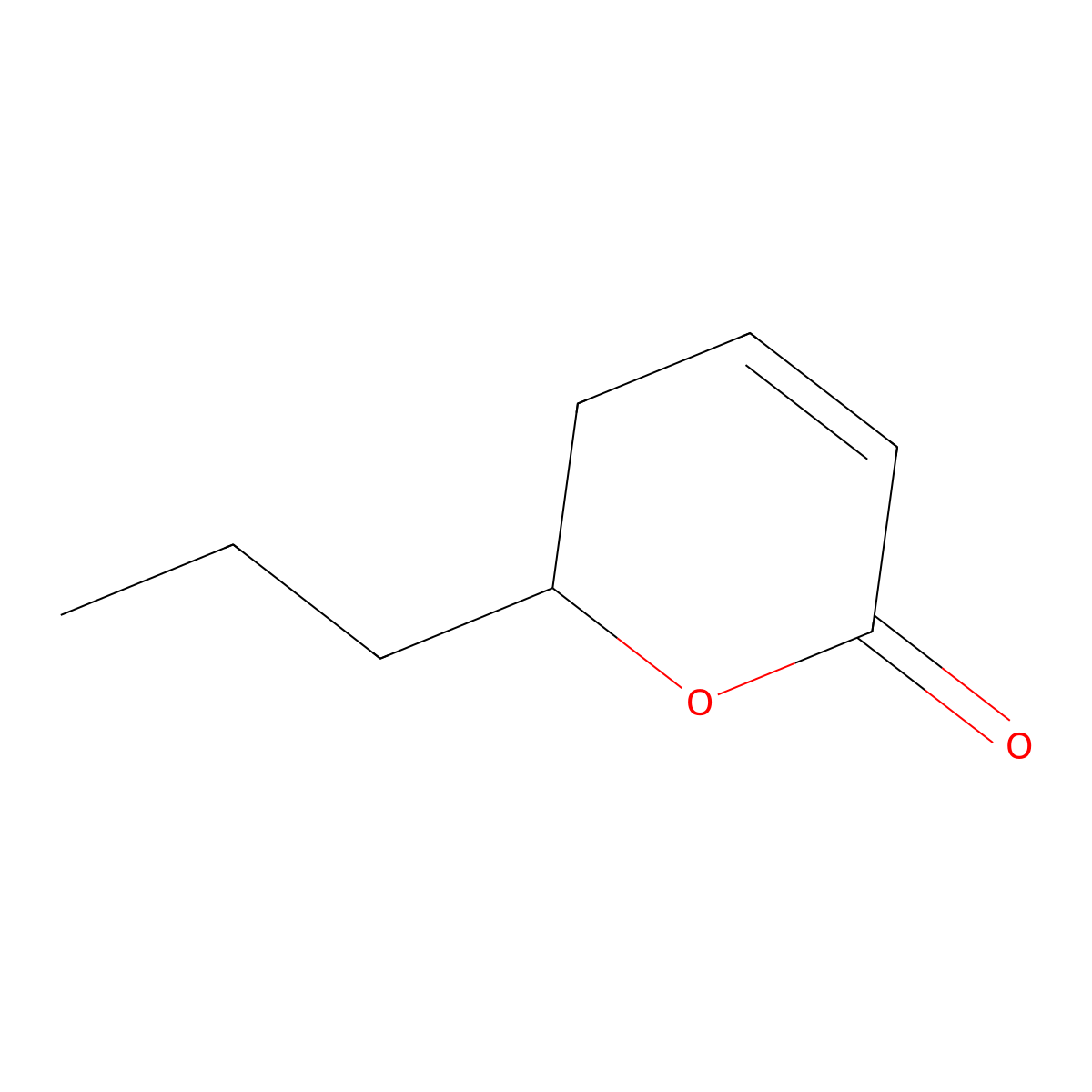 6-propyl-5,6-dihydro-2H-pyran-2-one molecular structure, CAS 16400-69-4