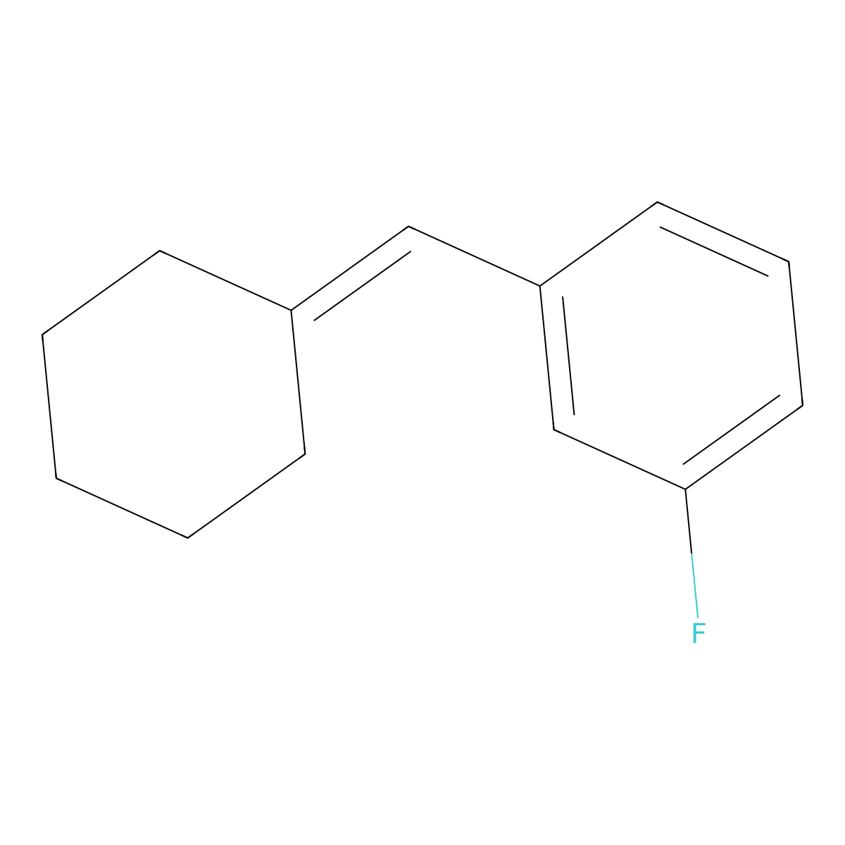1-(Cyclohexylidenemethyl)-3-fluorobenzene molecular structure, CAS 1640000-93-6