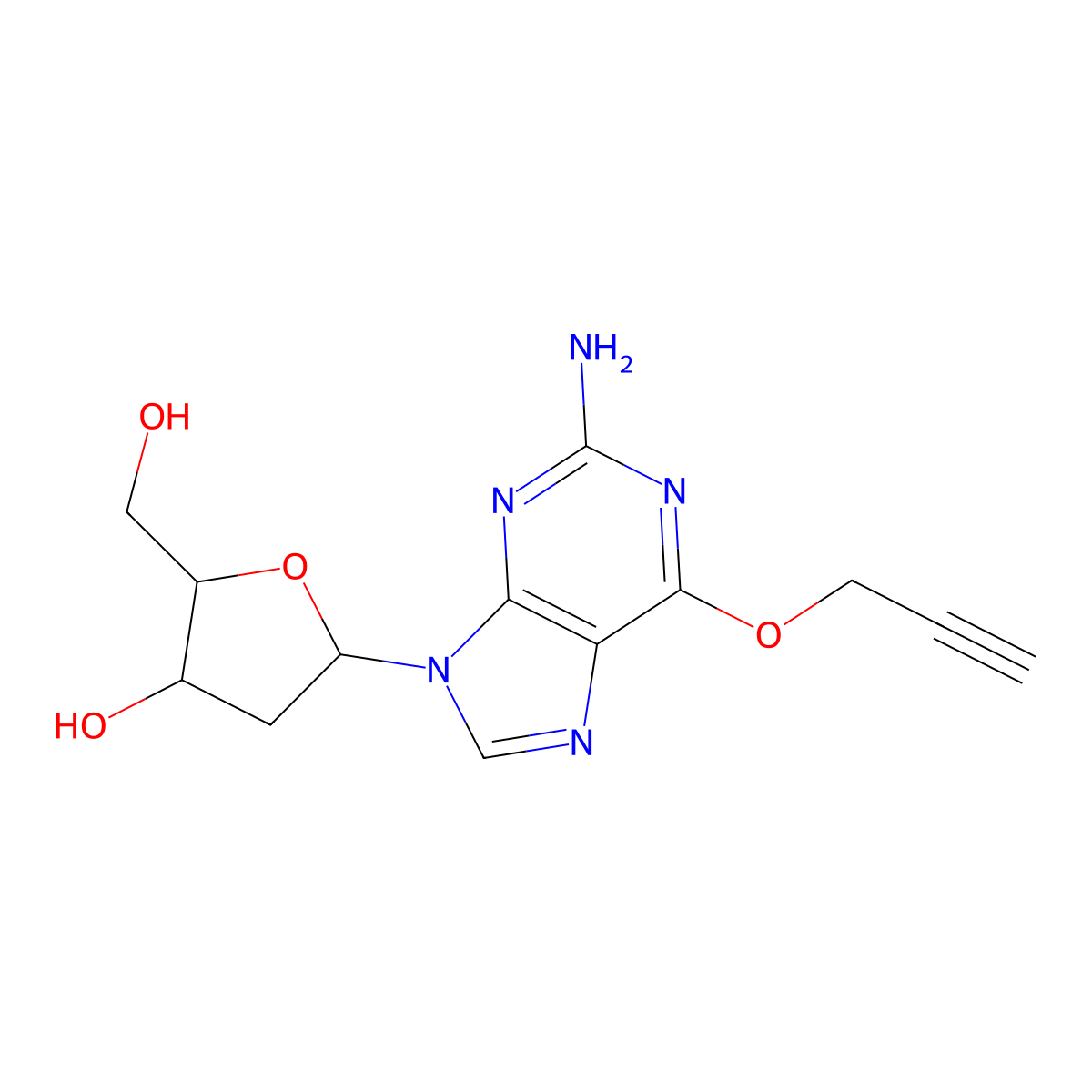 6-O-Propynyl-2'-deoxyguanosine molecular structure, CAS 1640051-47-3