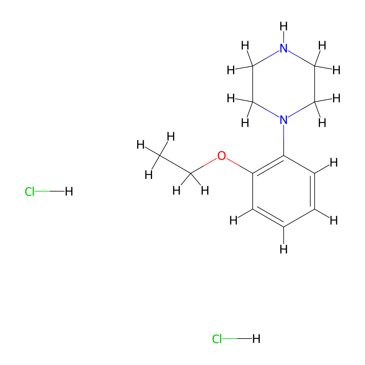 1-(2-Ethoxy-phenyl)-piperazine dihydrochloride molecular structure, CAS 164009-65-8