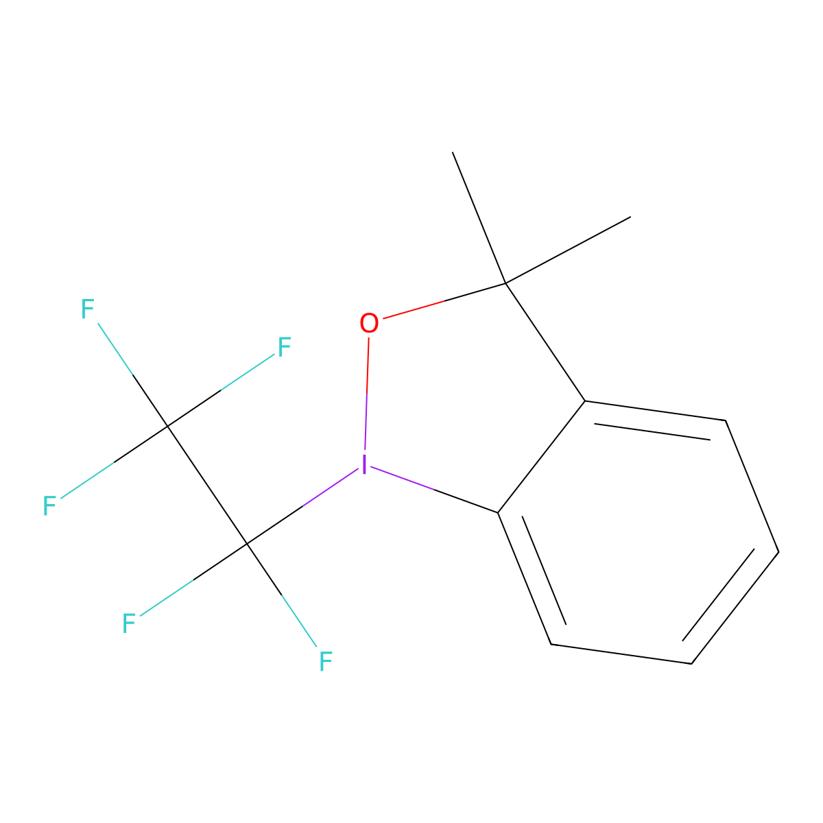 Alcohol C2F5-Togni reagent molecular structure, CAS 1640118-52-0