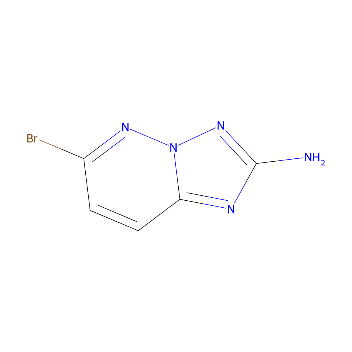6-Bromo-(1,2,4)triazolo(1,5-b)pyridazin-2-amine molecular structure, CAS 1640120-88-2