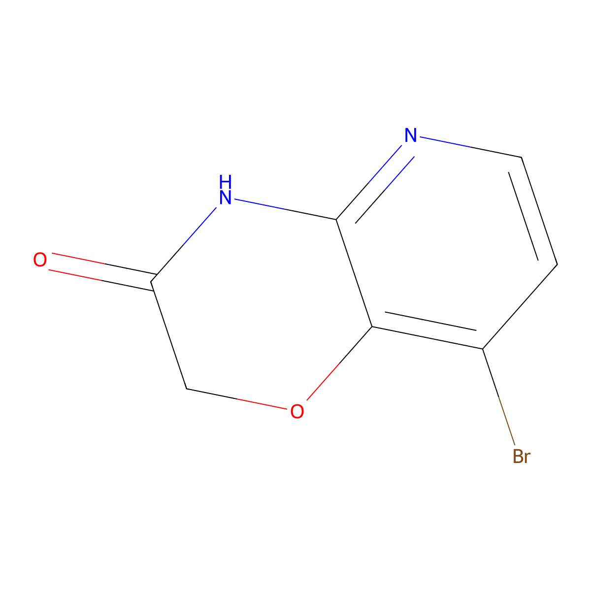 8-Bromo-2H-pyrido[3,2-b][1,4]oxazin-3(4H)-one molecular structure, CAS 1640125-13-8