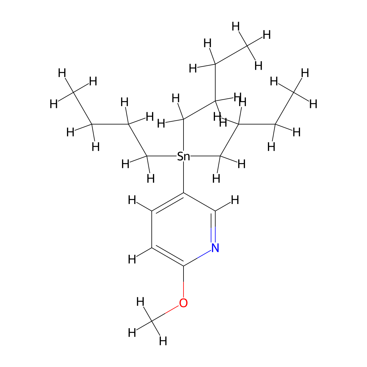 2-Methoxy-5-(tributylstannyl)pyridine molecular structure, CAS 164014-93-1