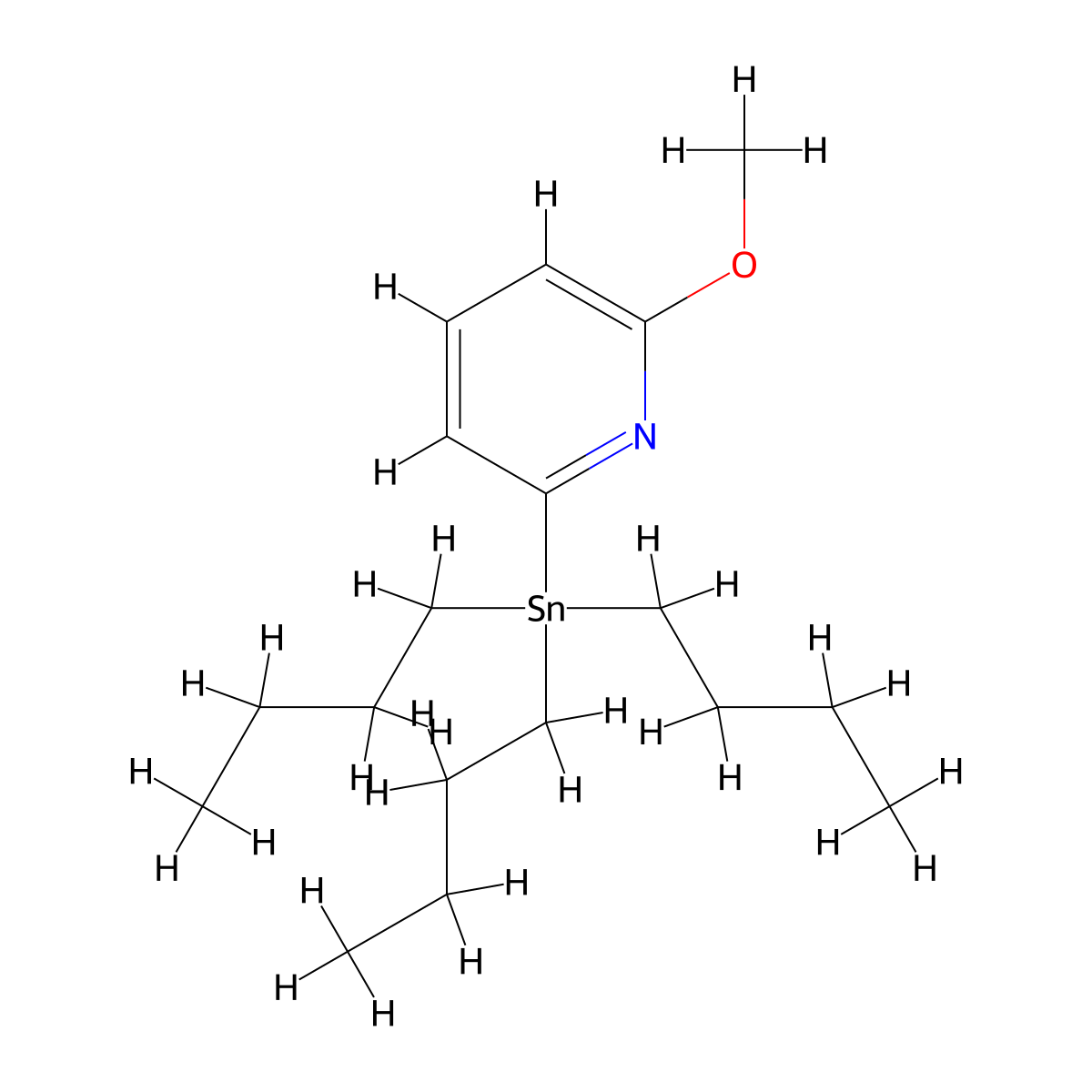 2-Methoxy-6-(tributylstannyl)pyridine molecular structure, CAS 164014-94-2