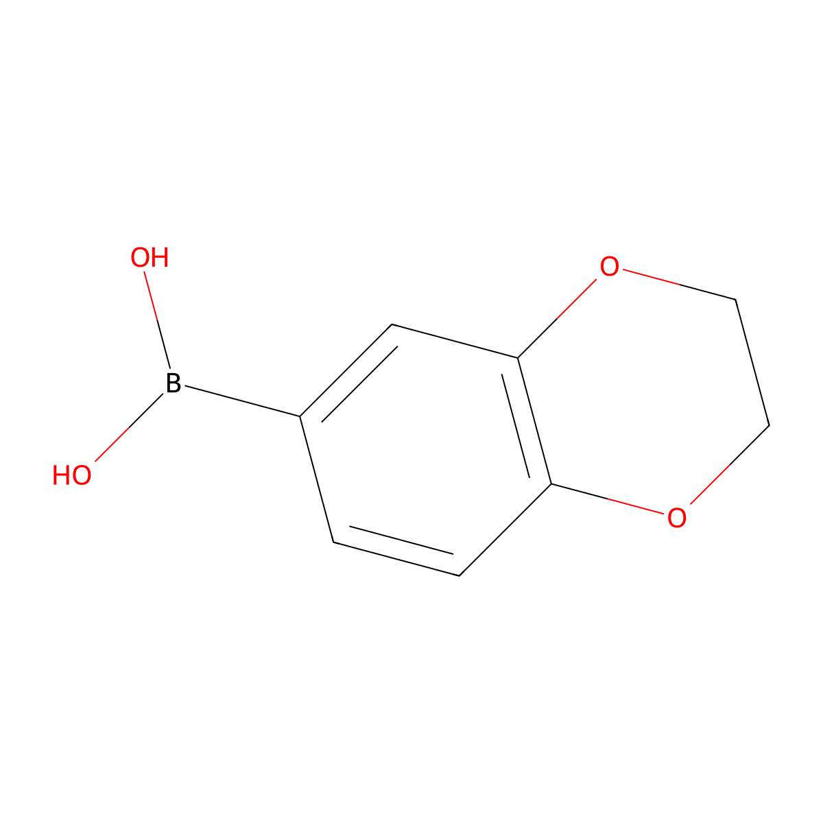 (2,3-Dihydro-1,4-benzodioxin-6-yl)boronic acid molecular structure, CAS 164014-95-3