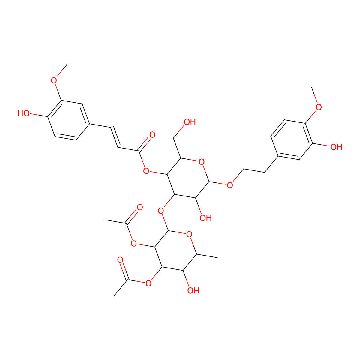 Clerodenoside A molecular structure, CAS 164022-75-7