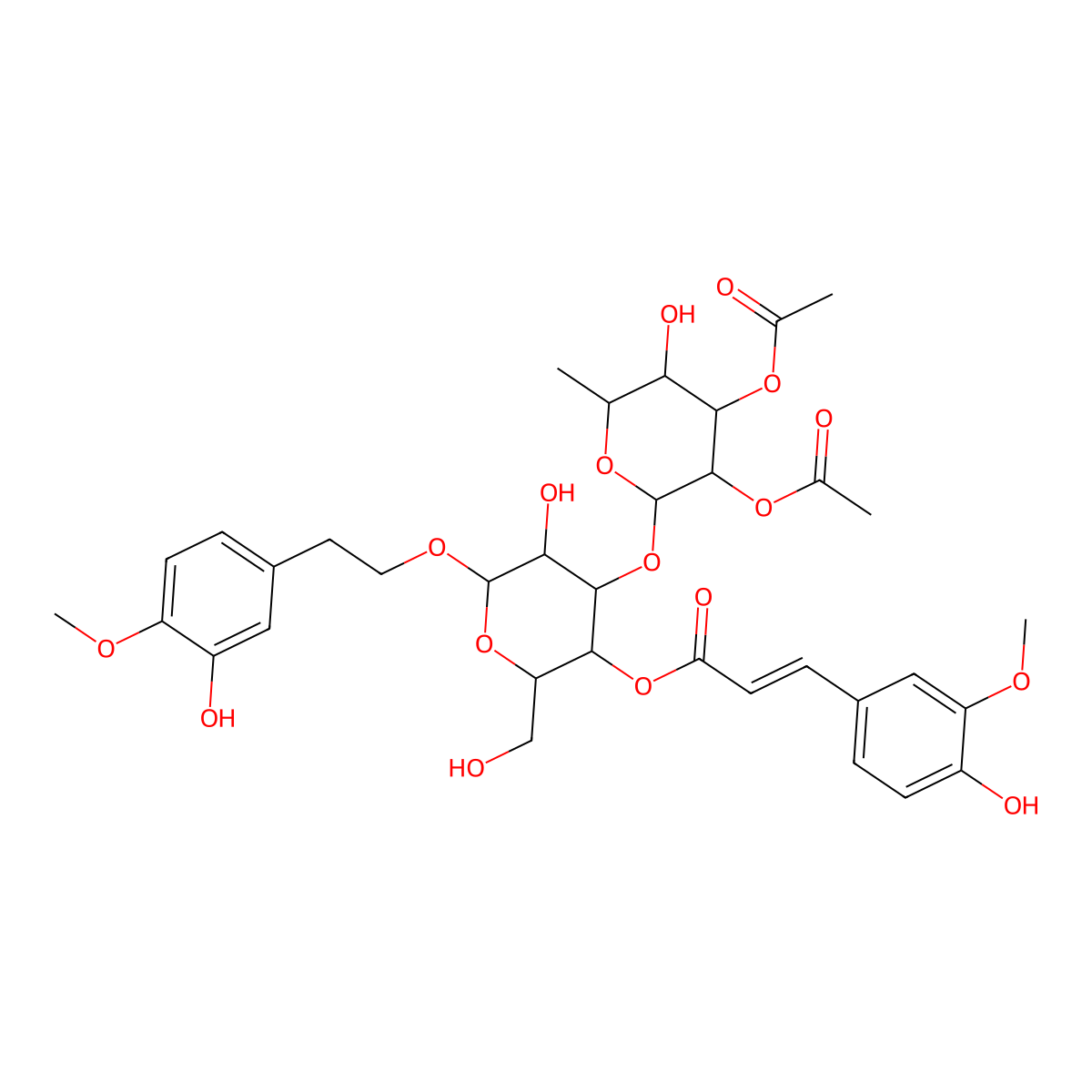 Clerodenoside A molecular structure, CAS 164022-75-7