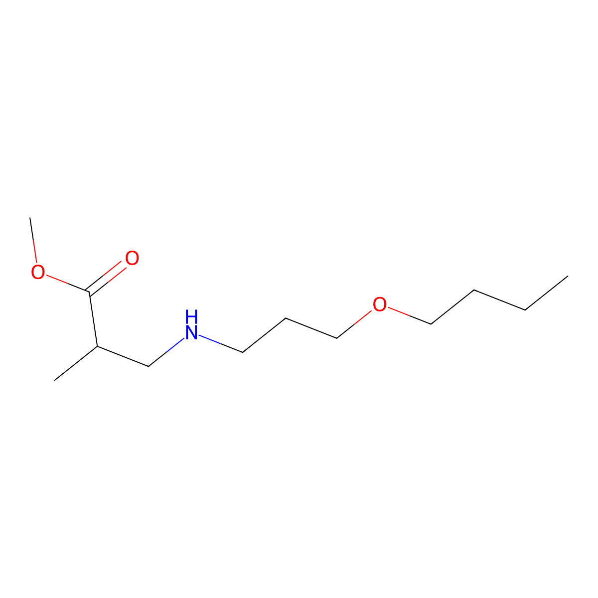 Methyl 3-[(3-butoxypropyl)amino]-2-methylpropanoate molecular structure, CAS 164026-67-9