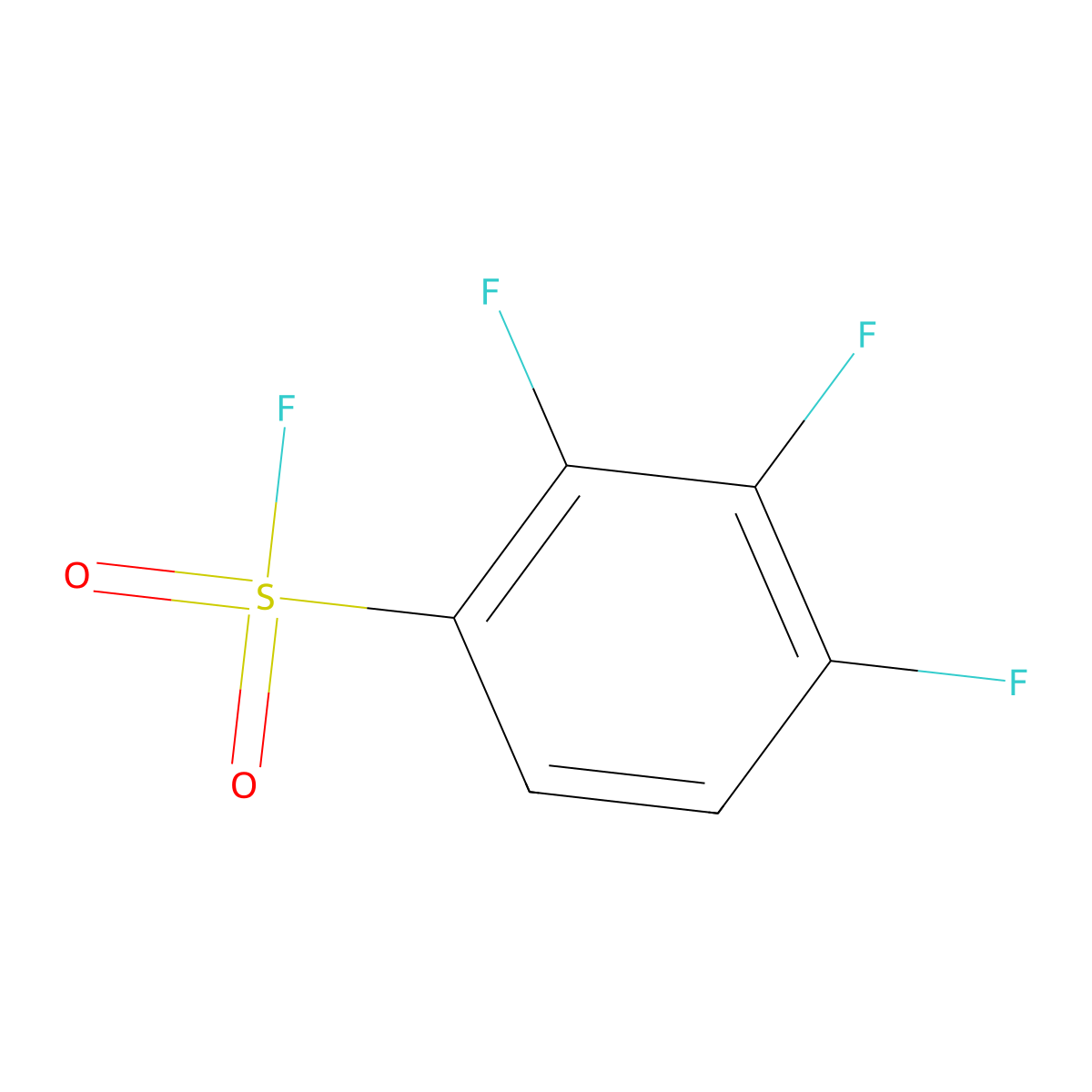 2,3,4-Trifluorobenzenesulfonyl fluoride molecular structure, CAS 1640262-06-1