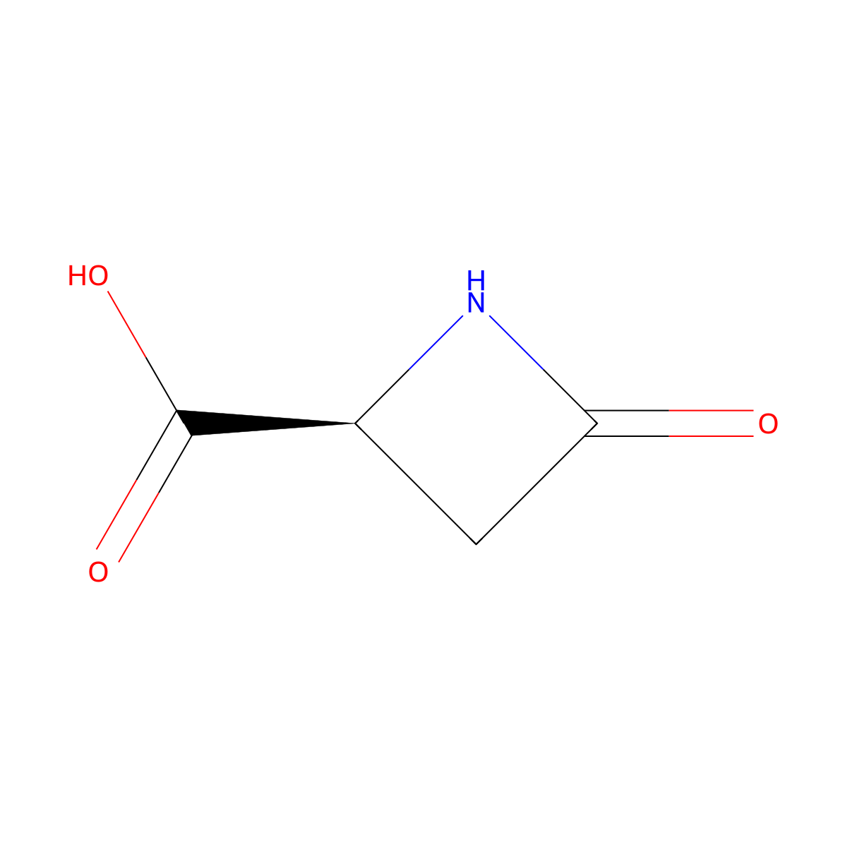 (2S)-4-oxoazetidine-2-carboxylic acid molecular structure, CAS 16404-94-7
