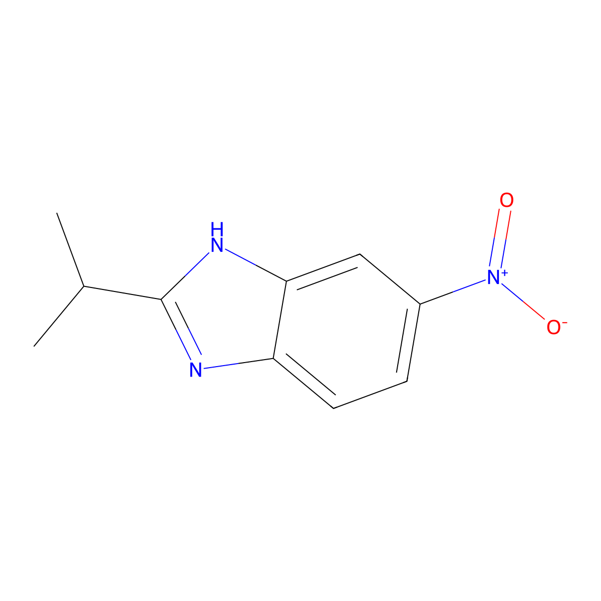 2-Isopropyl-5-nitro-1H-benzo[d]imidazole molecular structure, CAS 16405-84-8