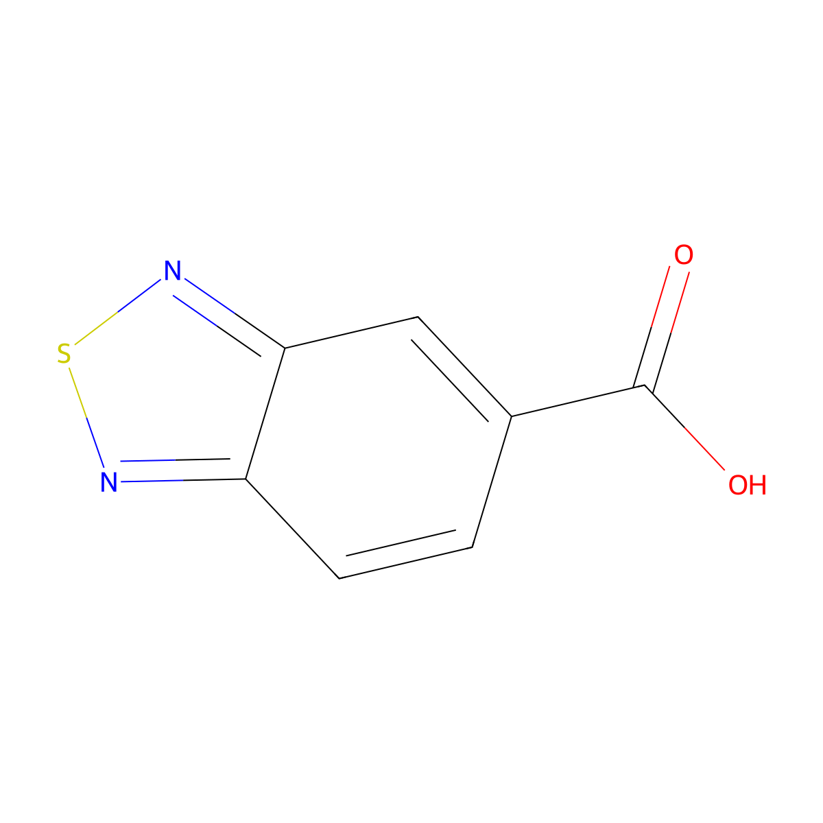 2,1,3-Benzothiadiazole-5-carboxylic acid molecular structure, CAS 16405-98-4