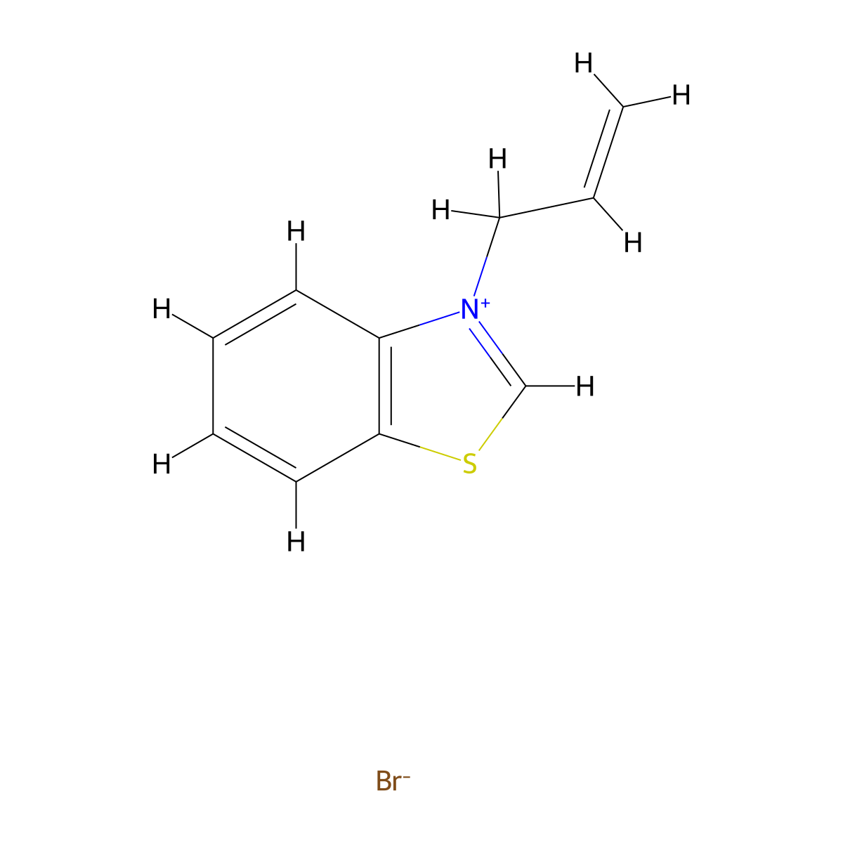 N-Allylbenzothiazolium Bromide molecular structure, CAS 16407-55-9