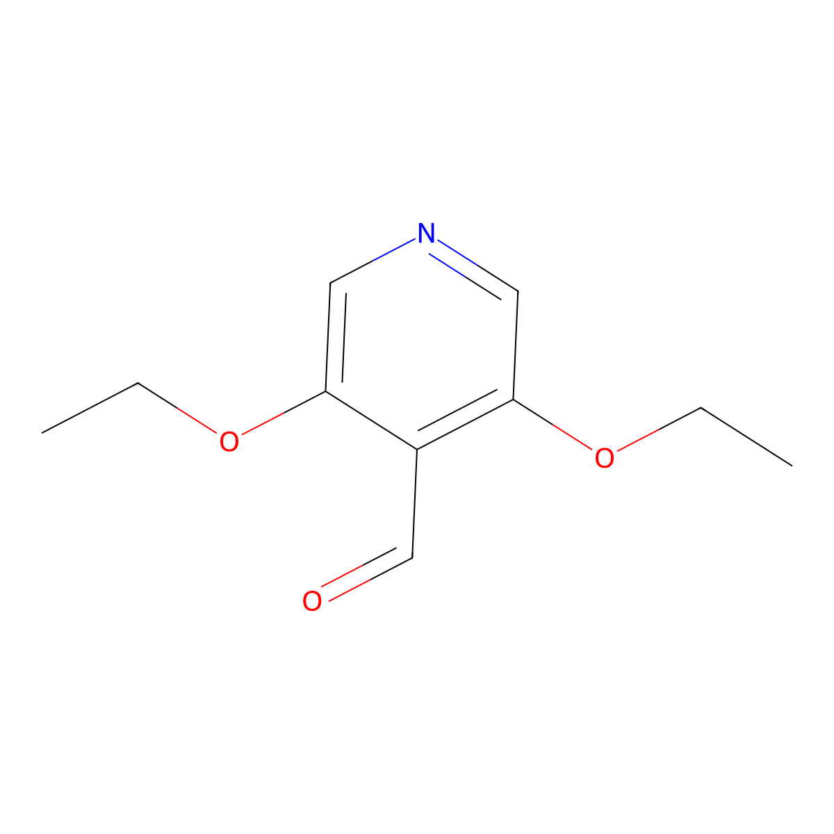 3,5-Diethoxyisonicotinaldehyde molecular structure, CAS 164077-50-3