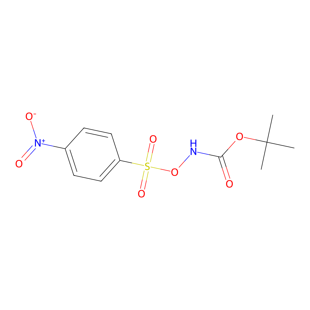 N-Boc-O-(4-nitrobenzenesulfonyl)hydroxyamine molecular structure, CAS 164078-85-7