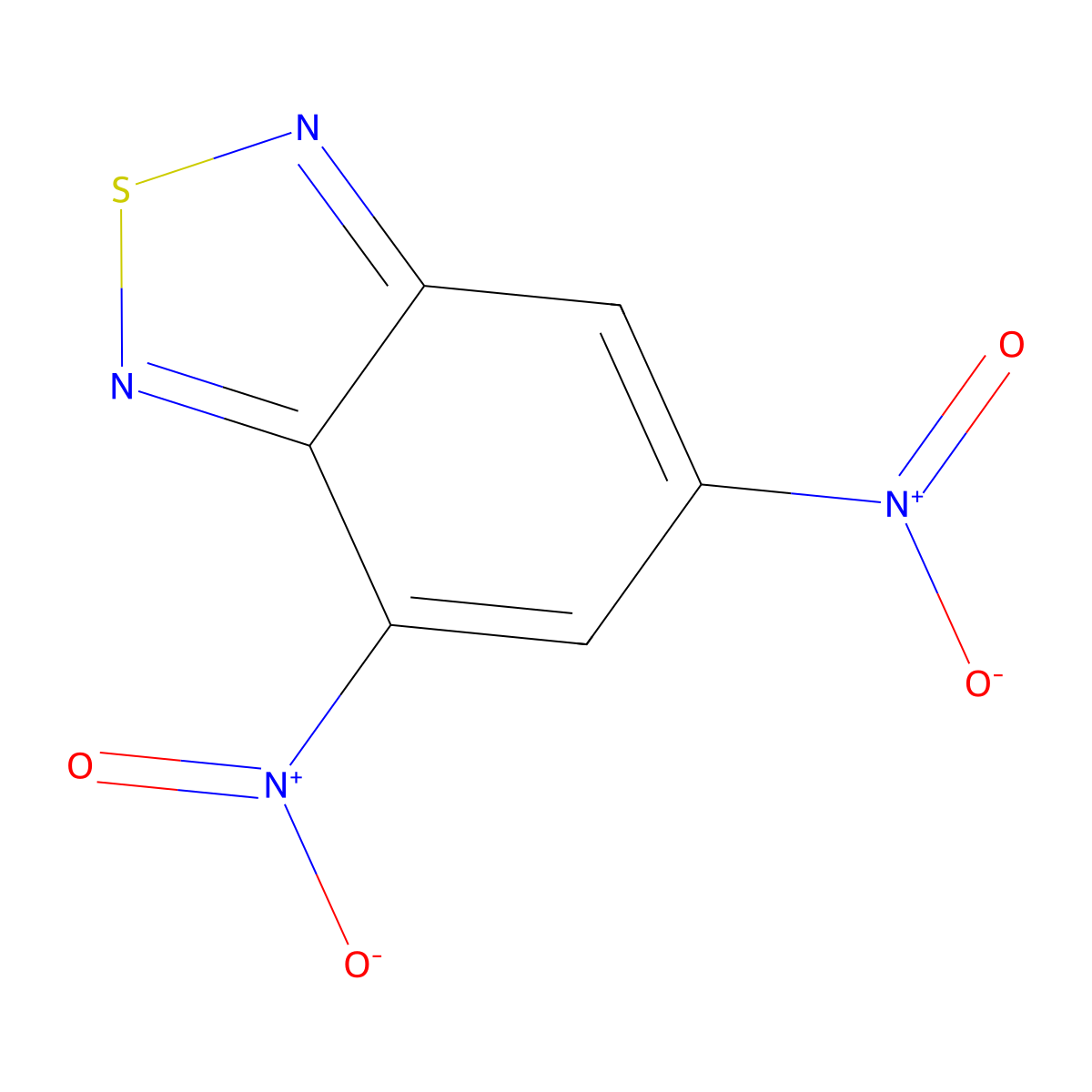4,6-Dinitro-2,1,3-benzothiadiazole molecular structure, CAS 16408-06-3