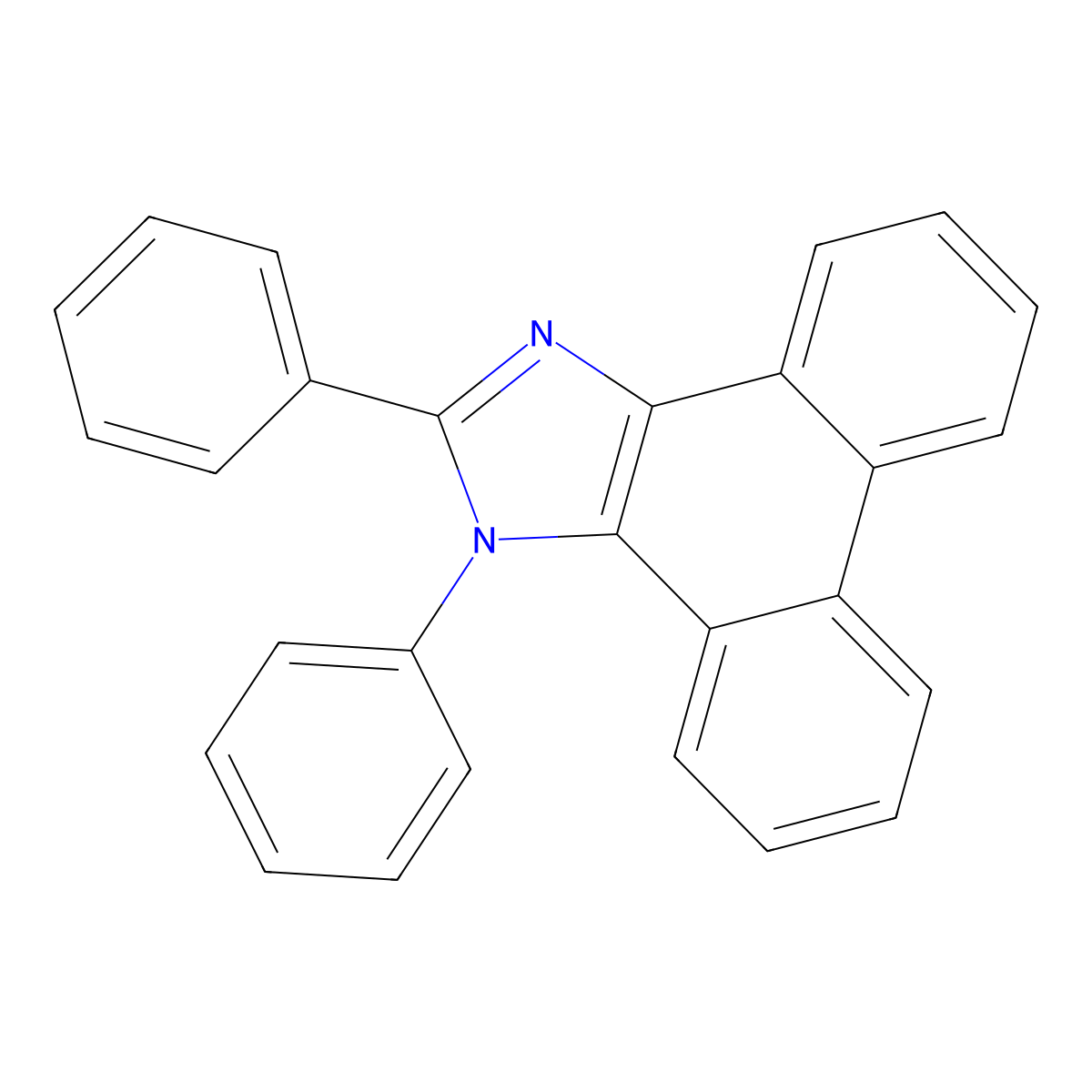 1,2-Diphenyl-1H-phenanthro[9,10-d]imidazole molecular structure, CAS 16408-28-9