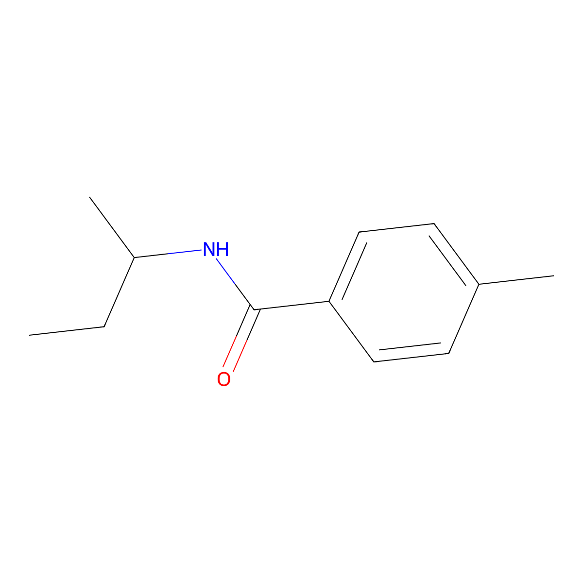 n-(Butan-2-yl)-4-methylbenzamide molecular structure, CAS 16409-28-2