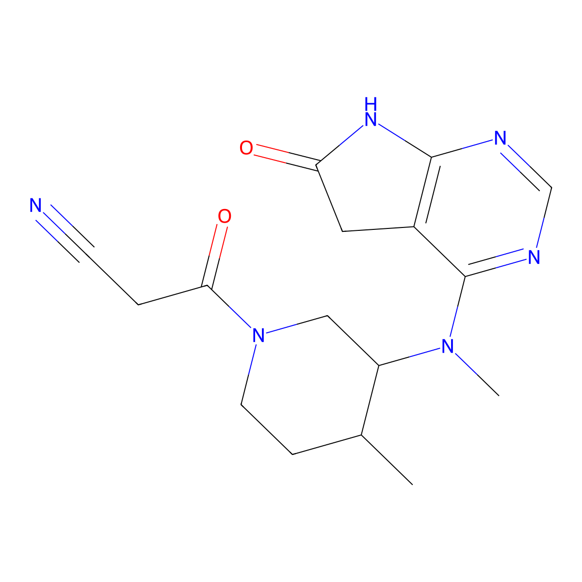 Tofacitinib metabolite-1 molecular structure, CAS 1640971-51-2