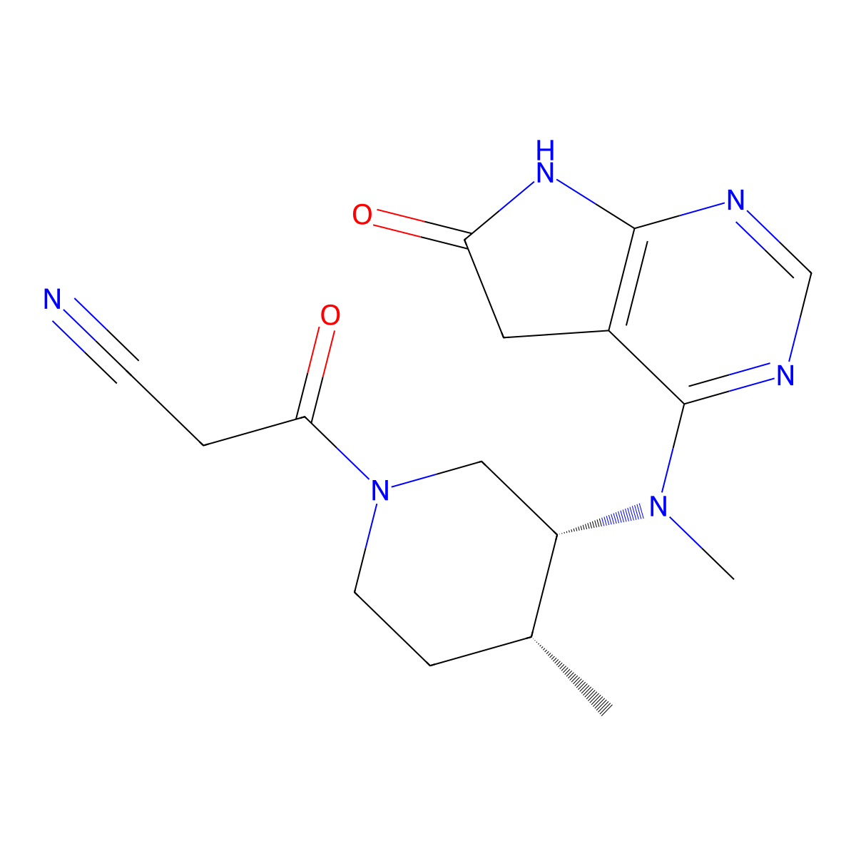 Tofacitinib metabolite-1 molecular structure, CAS 1640971-51-2